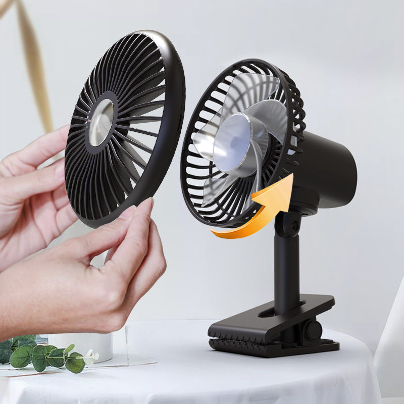 Compact Portable USB Desk Fan with Adjustable Speeds and 360-Degree Rotation