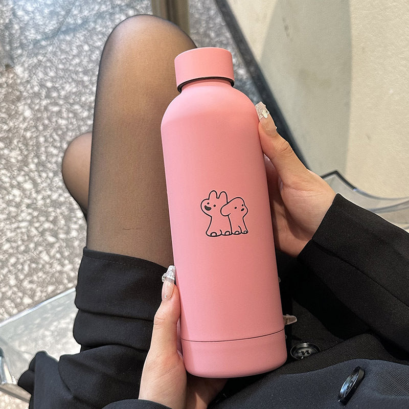Ladies Insulated Drink Bottle BPA-Free Leakproof Playful Design Durable Eco-Friendly