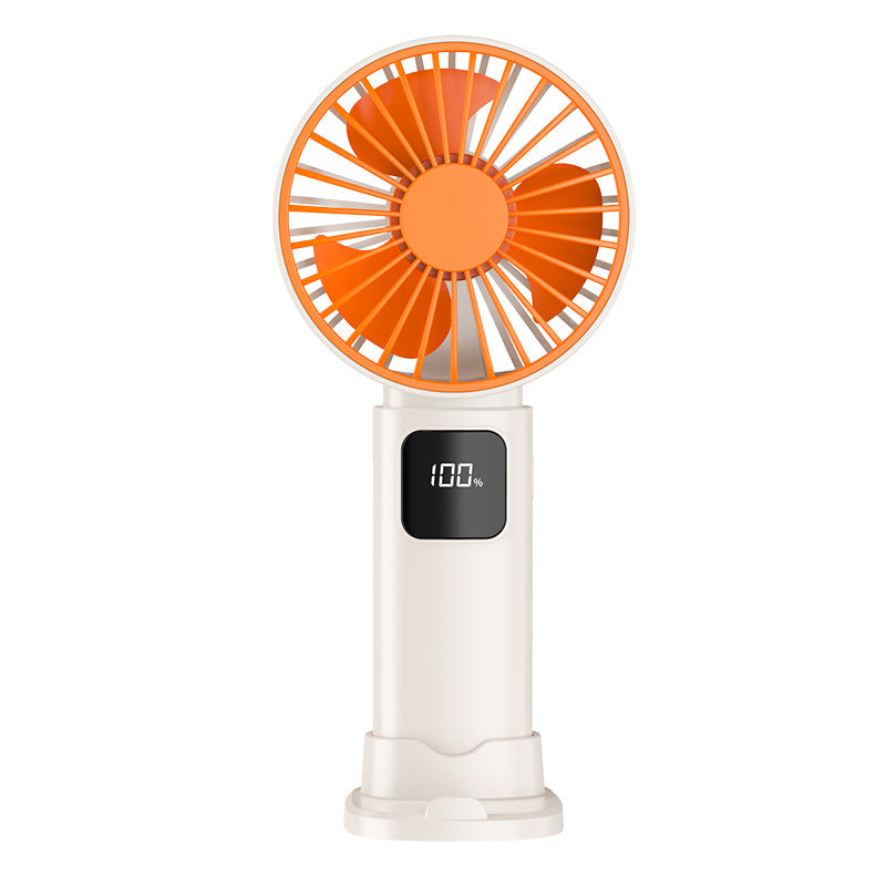Portable Table Fan Lightweight Compact Digital Display Battery Powered