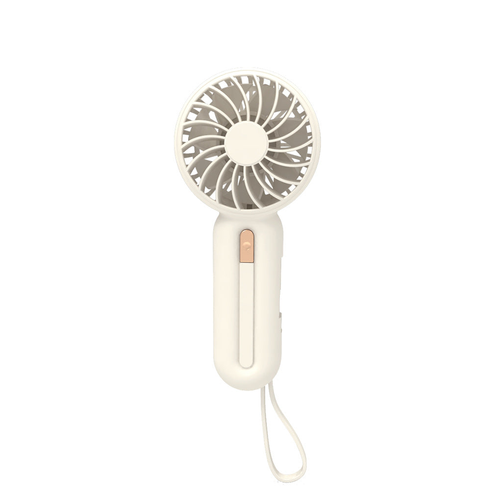 Portable Handheld Fan USB Rechargeable Foldable Handle Carrying Strap Unisex