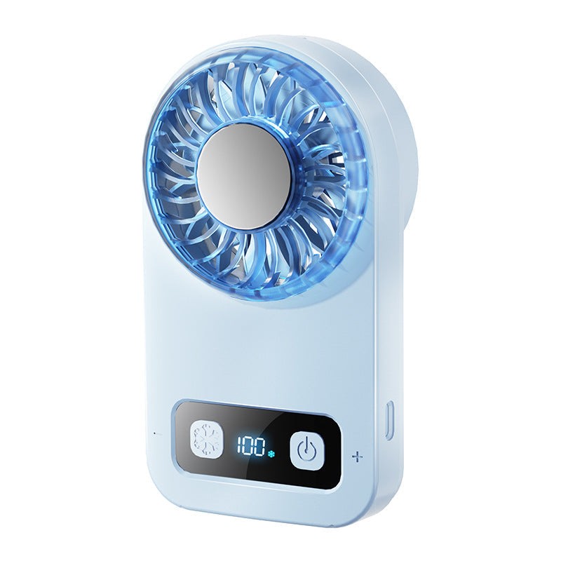 Compact USB Rechargeable Fan Portable Personal Cooling Fan with Adjustable Speeds and LED Display