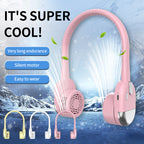 Wireless Bluetooth Headphones Women Lightweight Ergonomic Cooling Fan Long Battery Life