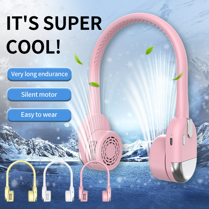 Wireless Bluetooth Headphones Women Lightweight Ergonomic Cooling Fan Long Battery Life