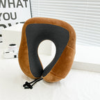 Unisex Memory Foam Travel Neck Pillow with Adjustable Straps and Breathable Cover