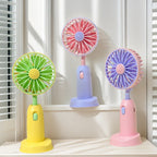 Portable Table Fan Flower Design USB Rechargeable Lightweight Personal Desk Fan
