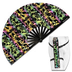 Ladies Elegant Colorful Folding Hand Fan Lightweight Portable Accessory