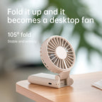 Portable Handheld Fan USB Rechargeable High-Performance Adjustable Speed Compact Lightweight for Women