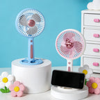 Portable Handheld Fan with Adjustable Tilt USB Rechargeable Lightweight Quiet Operation