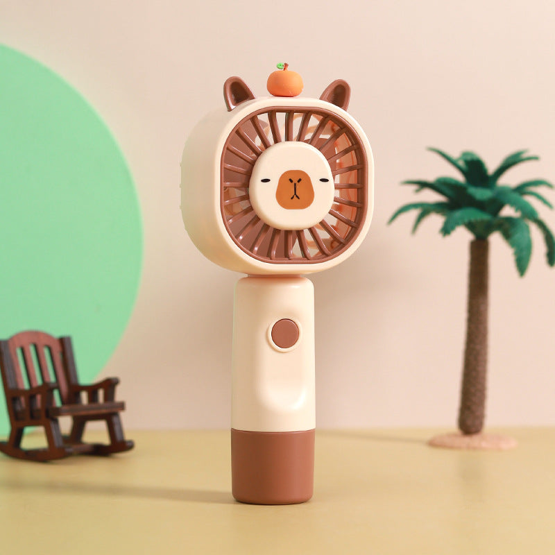 Portable Hand Fan Lightweight Cute Animal Design Battery Operated