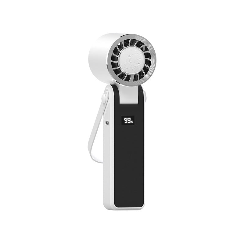 Portable Rechargeable Handheld Cooling Fan Lightweight Compact with LED Battery Display and Multiple Speed Settings