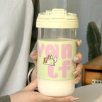Ladies Insulated Drinking Mug with Secure Flip Lid and Cute Cat Design BPA-Free