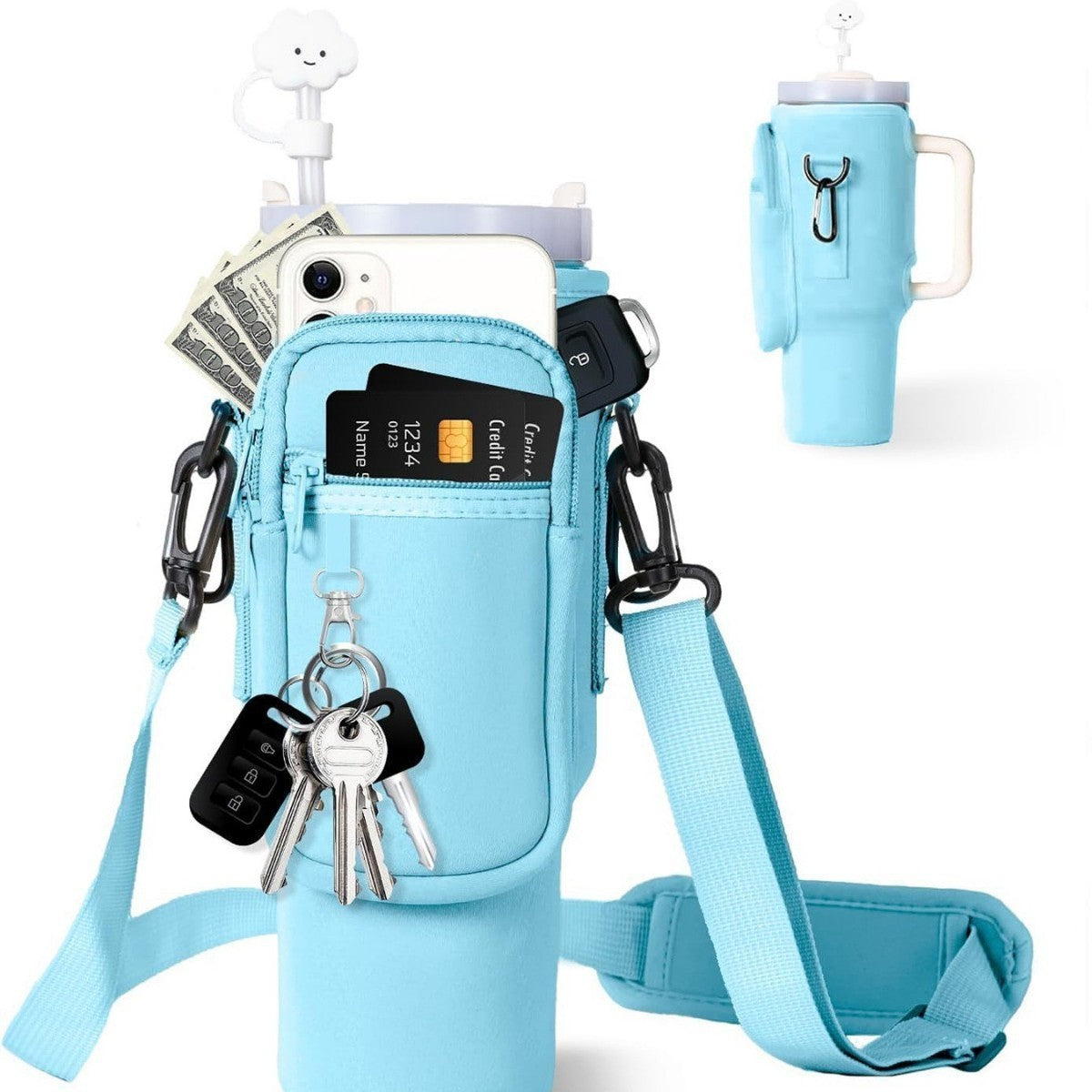 Women's Insulated Water Bottle with Versatile Carrying Bag Durable and Stylish Design