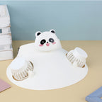 Women's Cooling Plate with Dual Fans and Panda Design Portable Personal Fan