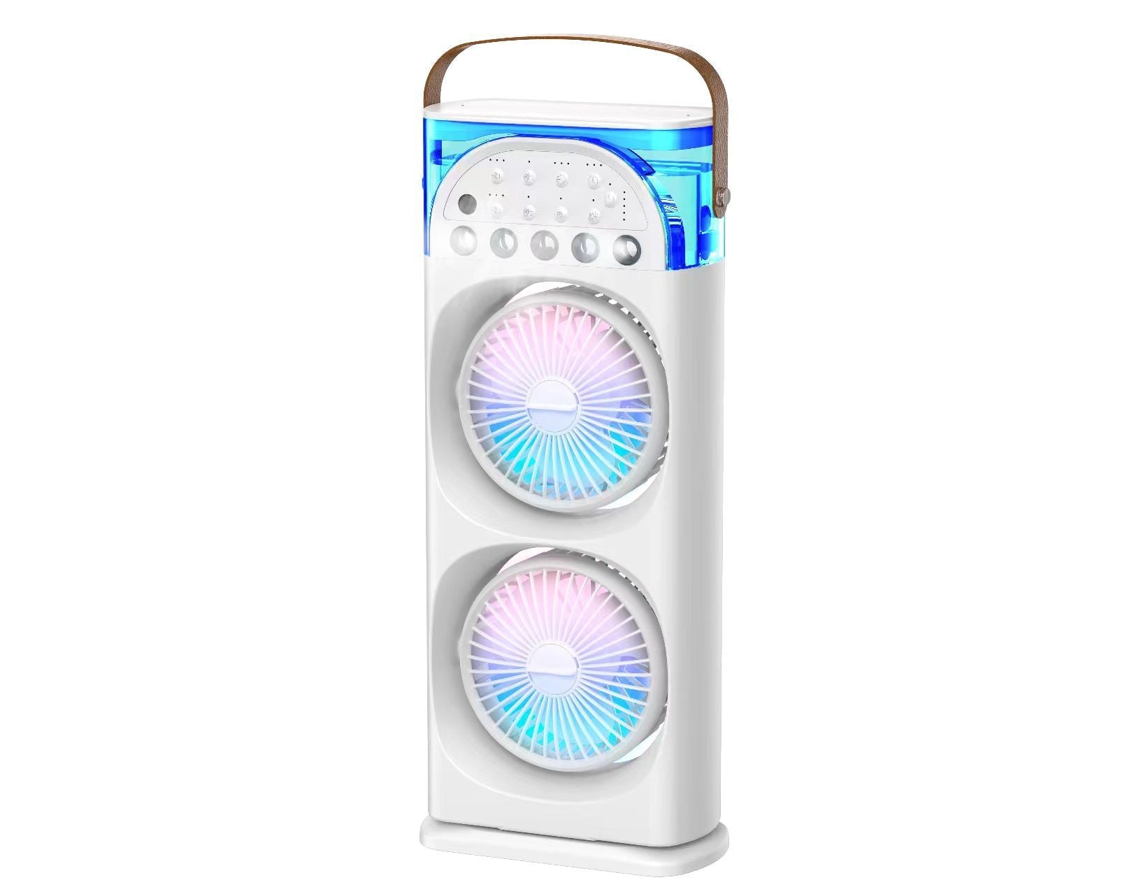 Harrow Portable Fan Rechargeable Battery Operated Compact Handheld with LED Light and Multiple Speeds