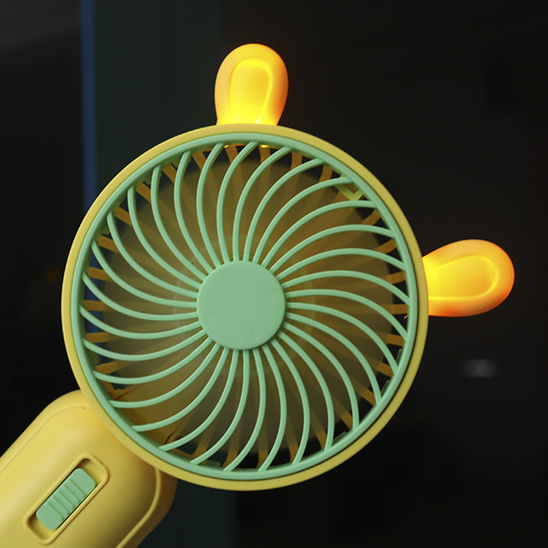Portable Handheld Fan Lightweight Battery Operated Cute Bear Design for Women and Kids