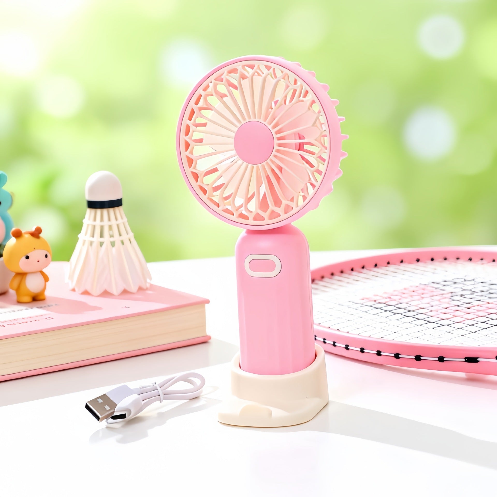 Portable Mini USB Rechargeable Desk Fan with Adjustable Tilt and Quiet Operation