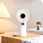 Portable Handheld Fan for Women with Digital Speed Display Compact Lightweight Rechargeable