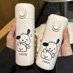 Ladies Stainless Steel Insulated Water Bottle with Flip Lid and Cute Animal Design