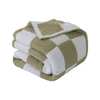 Brehn Cotton Blend Bath Towel Soft Absorbent Large Modern Geometric Pattern Neutral Colors