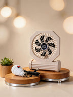Portable Table Fan with Flexible Tilt USB Powered Compact Lightweight Quiet Design