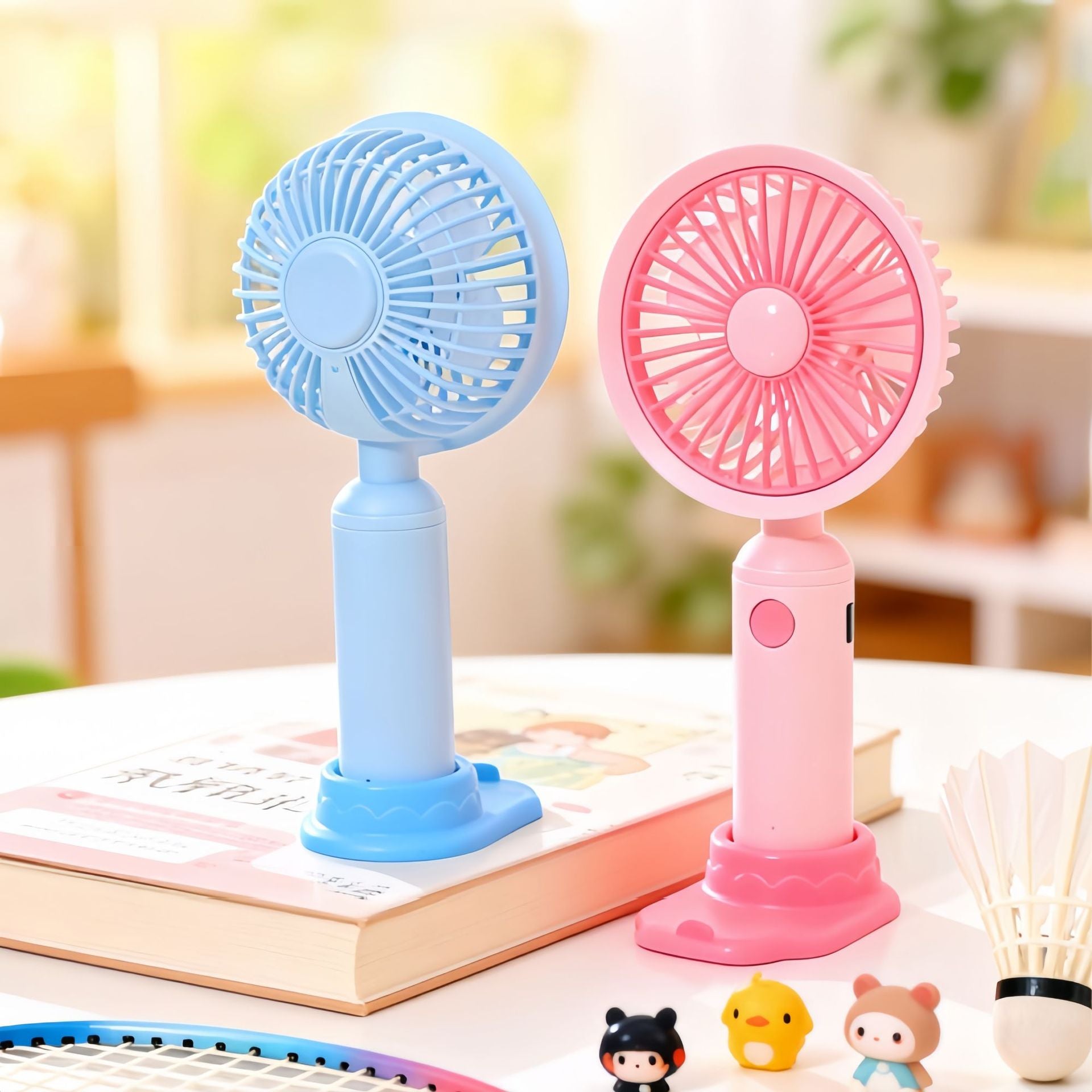 Portable Handheld Fan with Integrated Misting Function USB Rechargeable Compact Design