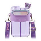 Women's Water Bottle Tritan BPA-Free with Interactive Design and Shoulder Carrying Strap