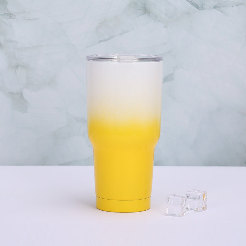 Unisex Insulated Stainless Steel Mug Double-Walled Leak-Proof Lid with Straw Durable Design