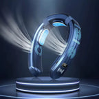 Portable Neck Cooling Fan USB Rechargeable Hands-Free Adjustable Airflow with LED Display