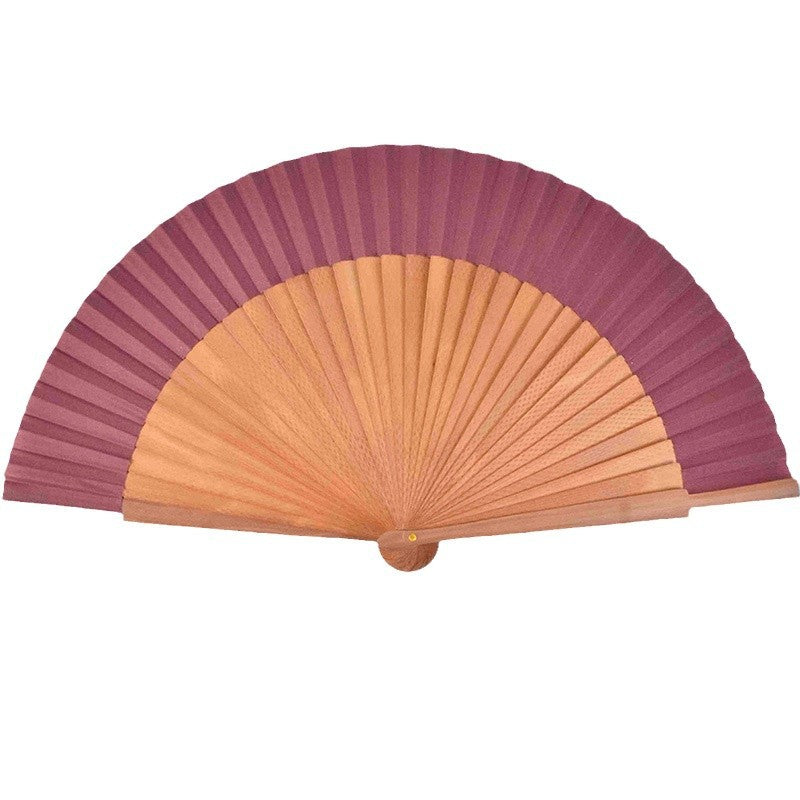 Ladies Fan High-Quality Paper with Wooden Frame Elegant Compact Handheld Accessory