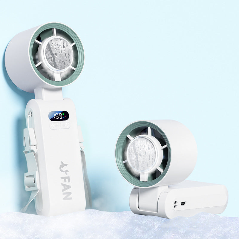 Rechargeable Portable Mist Fan High-Efficiency USB Cooling Fan with Adjustable Speeds and Quiet Operation