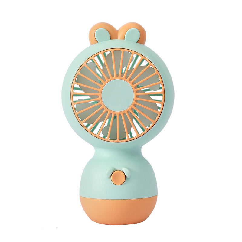 Rechargeable Mini Fan Bunny-Themed Portable USB Cooling Fan Quiet Operation