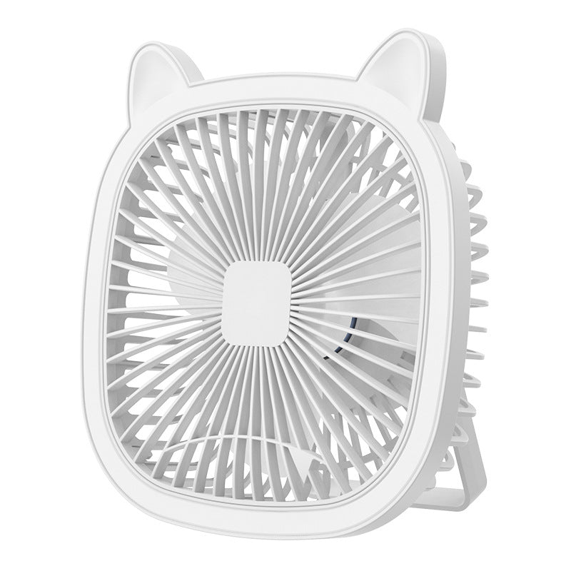 Portable Mini Desk Fan Cute Cat Design Compact Quiet Operation