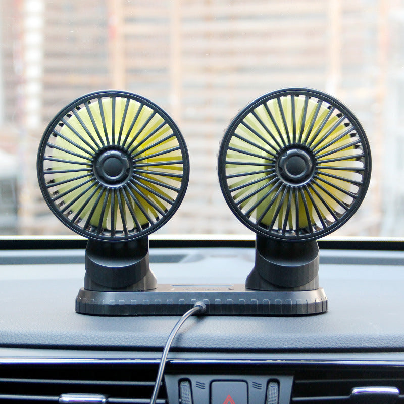 Dual-Head Adjustable Desk Fan with Independent Heads and Multiple Speeds Quiet Portable Cooling