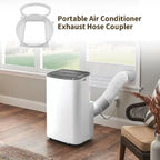 Universal Window Fan Adapter Panel with Circular Exhaust Collar Quick Release Flange for Portable Air Conditioners