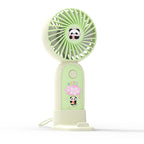 Portable Mini Fan USB Rechargeable Cute Panda Design Lightweight Compact