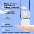 Portable Mini Fan Battery Operated Compact Lightweight Adjustable Speeds for Travel and Outdoor Use
