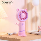 Portable USB Hand Fan for Women Compact Quiet Rechargeable with Cute Design