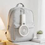 Portable Table Fan with LED Display USB Powered Adjustable Speed Quiet Operation Compact Size