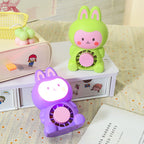 Portable USB Mini Fan Cute Rabbit Design Adjustable Speed Quiet Operation