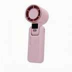 Portable Mini Fan with LCD Display USB Rechargeable Adjustable Speed