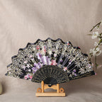 Ladies Hand Fan Elegant Floral Pattern Lightweight Portable Accessory