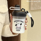 Women’s BPA-Free Water Bottle with Carrying Strap Leak-Proof Lightweight Portable