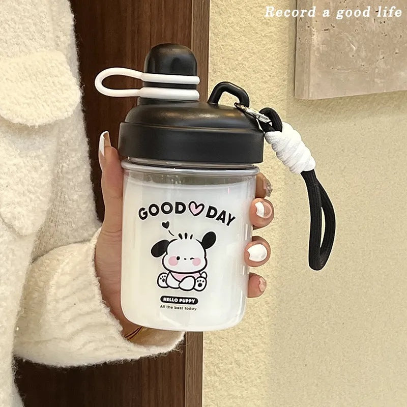 Women’s BPA-Free Water Bottle with Carrying Strap Leak-Proof Lightweight Portable