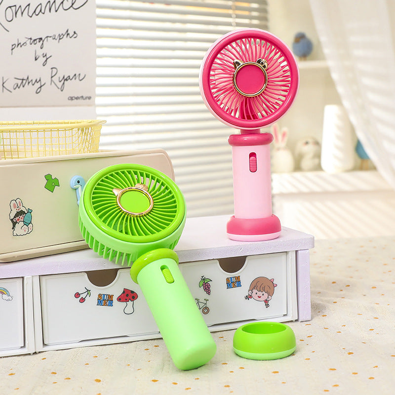 Portable Handheld Fan for Women Cute Animal Design USB Rechargeable Lightweight Quiet Operation