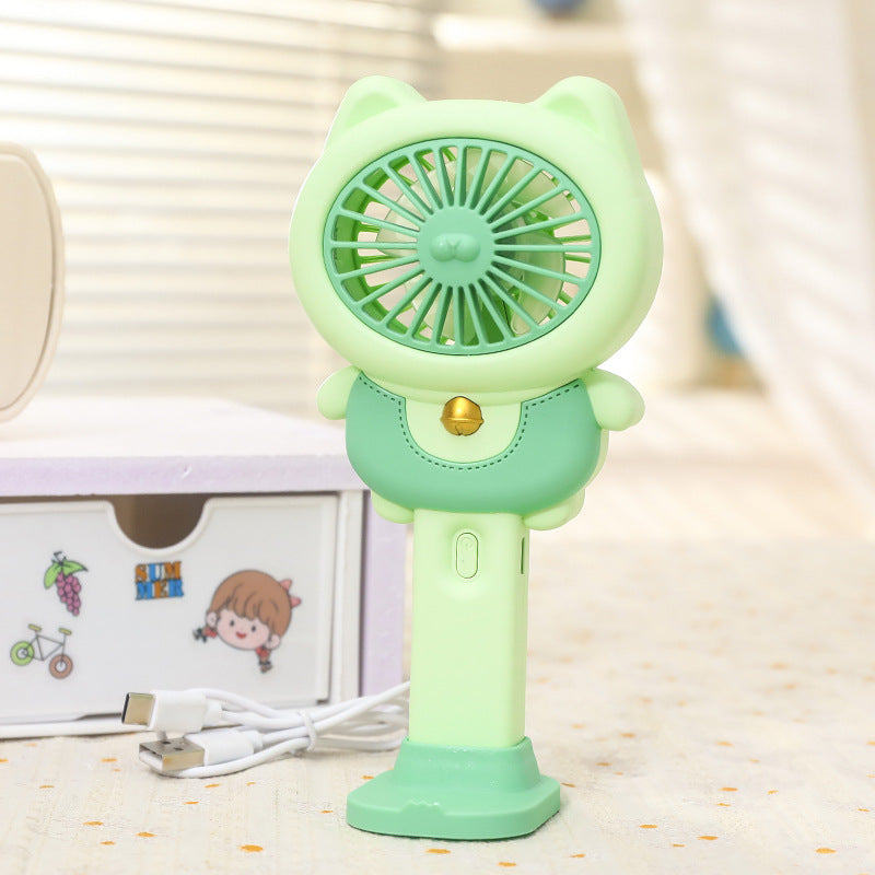 Portable USB Rechargeable Handheld Fan for Women Creative Cat Design Lightweight