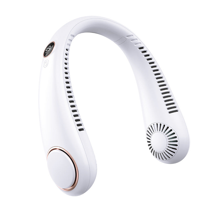 Wearable Neck Fan USB Rechargeable Hands-Free Portable Cooling with Adjustable Speeds