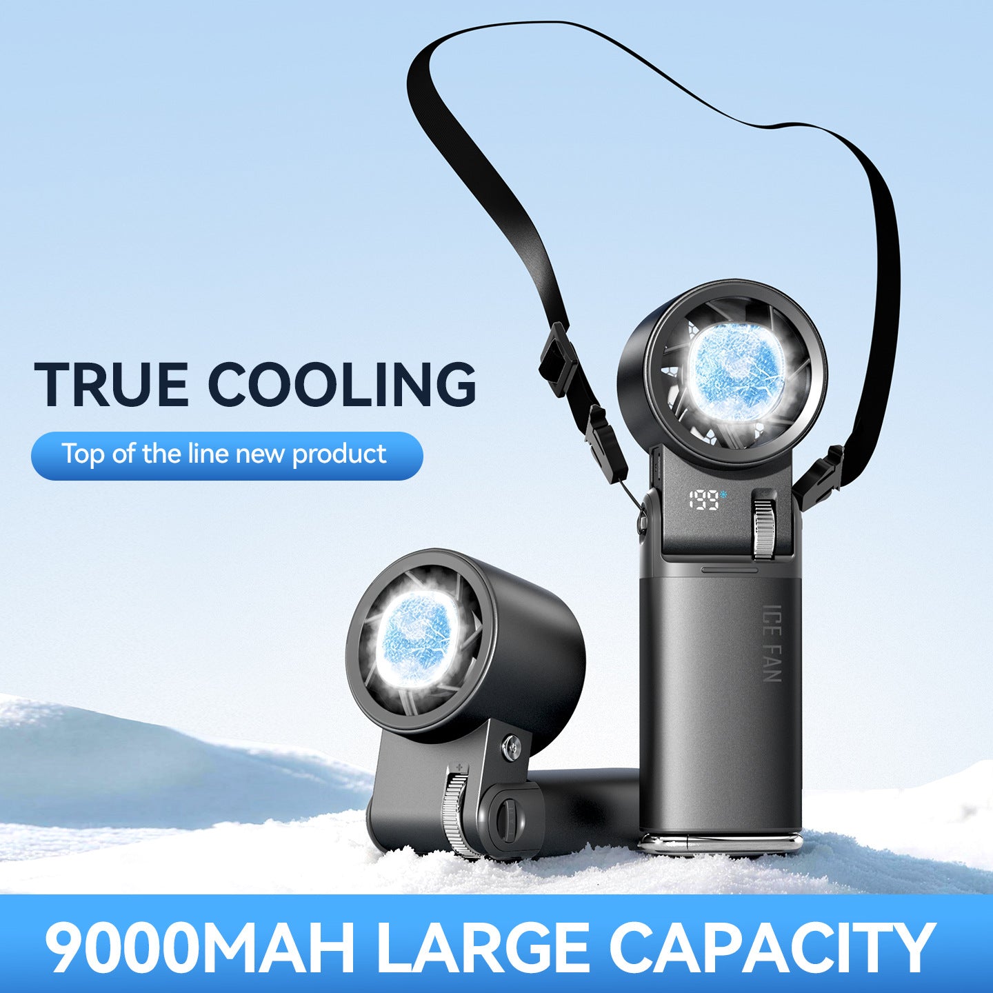 Portable Personal Neck Fan Hands-Free Rechargeable Adjustable Speed