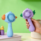 Portable Handheld Fan with Playful Bird Design Lightweight USB Rechargeable Quiet Cooling Fan for Women