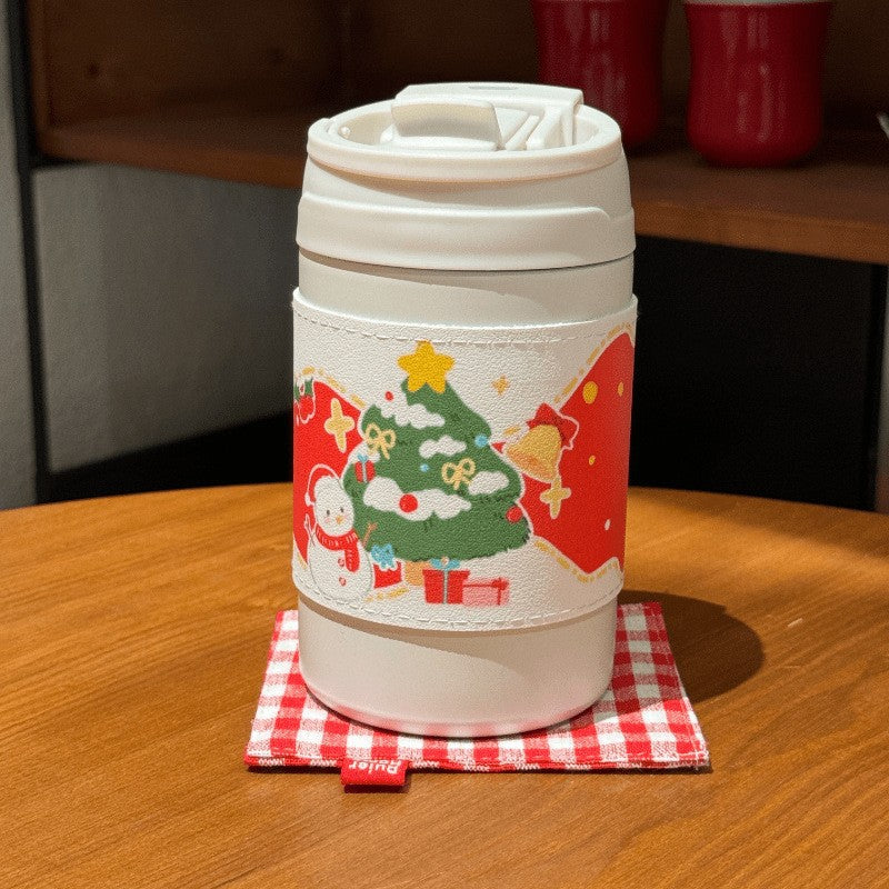 Women's Insulated Coffee Mug 350ml Spill-Proof Lid Hot and Cold Drink Tumbler
