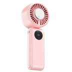 Portable Handheld Fan USB Rechargeable Compact Lightweight Adjustable Speed with LED Display